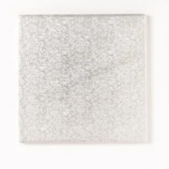 Cake Board 4“ 10,0cm Quadrat Silber- 1cm dick
