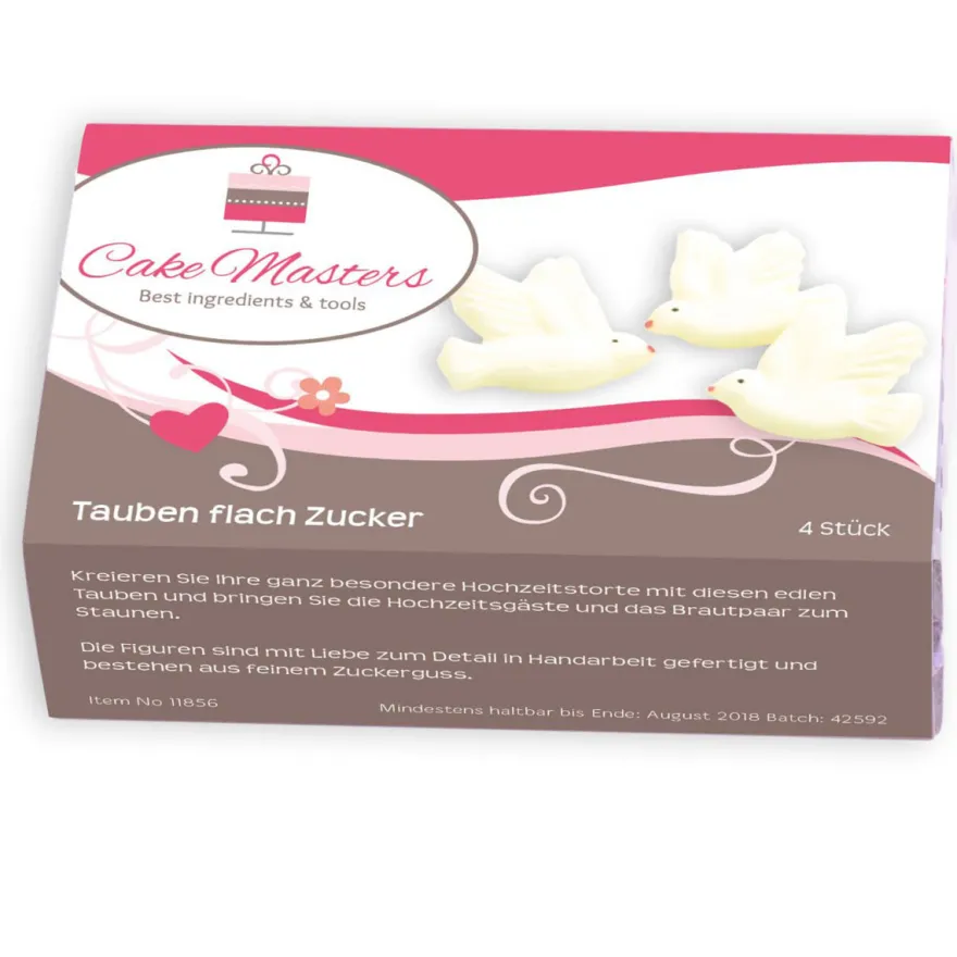 Cake Masters Tauben 3D Zucker - 5 Stück