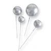 Cake Topper Bubbles Einstecker Silber 4 Stück