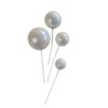 Cake Topper Bubbles Einstecker Pearlweiß 4 Stück