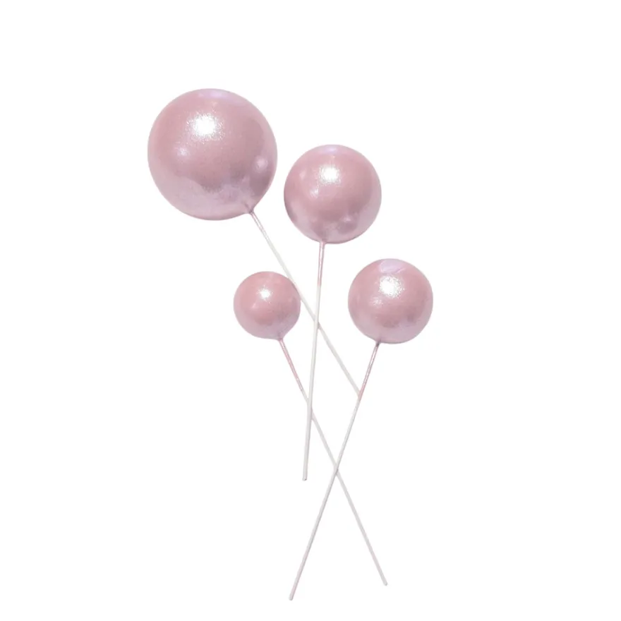 Cake Topper Bubbles Einstecker Pearlrosa 4 Stück
