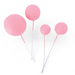Cake Topper Bubbles Einstecker Matt Rosa 4 Stück