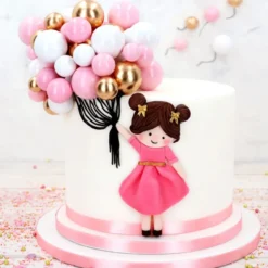 Cake Topper Bubbles Einstecker Matt Hellblau 4 Stück
