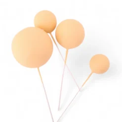 Cake Topper Bubbles Einstecker Matt Gelb 4 Stück