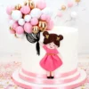 Cake Topper Bubbles Einstecker Matt Cappuccino 4 Stück