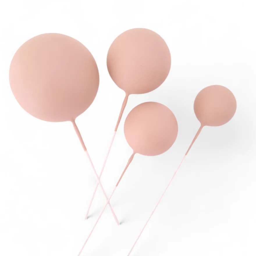 Cake Topper Bubbles Einstecker Matt Cappuccino 4 Stück