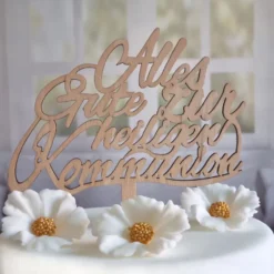 Cake Topper Holz - Alles gute zur heiligen Kommunion