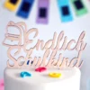 Cake Topper Holz- Endlich Schulkind Rucksack