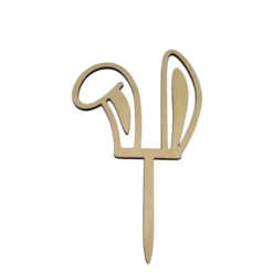 Cake Topper Holz Ostern - Hasenohren