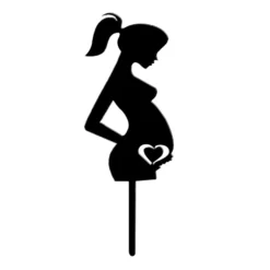 Cake Topper Tortenstecker - Sihouette schwanger