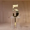 Cake Topper Zahl Acryl Gold Verspiegelt - Nummer 5