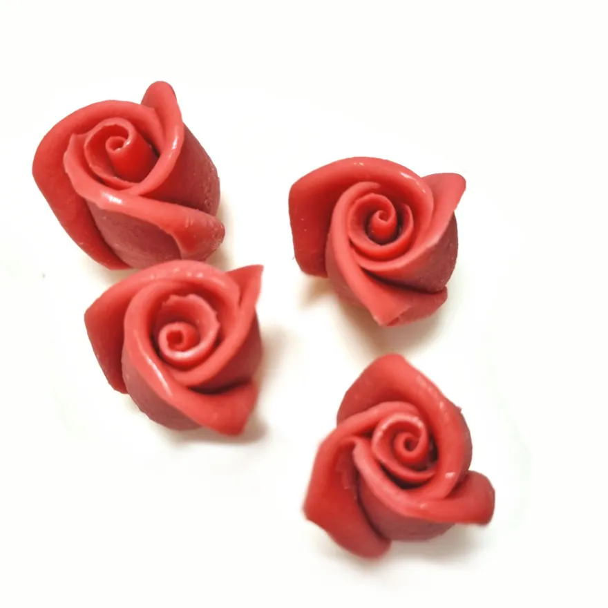 CM Marzipanrosen Small rot - 4 Stück