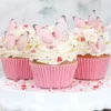 CM Schmetterlinge aus Esspapier - Rosa 29 Stück