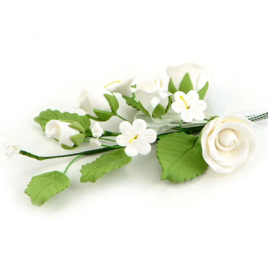 CM Zuckerblumen Bouquet weiße Rose - White Rose
