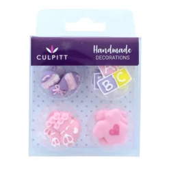 Culpitt Zuckerdeko Baby ABC Rosa - 12 Stück