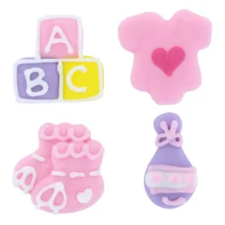 Culpitt Zuckerdeko Baby ABC Rosa - 12 Stück