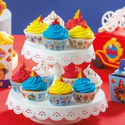 Cupcake Förmchen Feuerwehrmann SAM Blau/Weiss 36 Stück