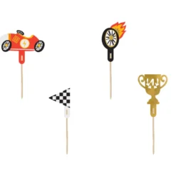 Cupcake Topper Racing - Rennauto 4 teilig