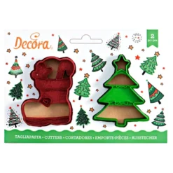 Decora Ausstecher Set Weihnachten Tanne und Stiefel