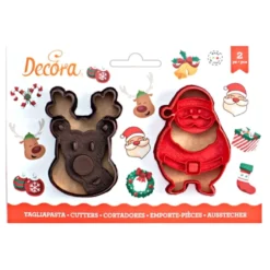 Decora Ausstecher Set Weihnachten Nikolaus und Elch