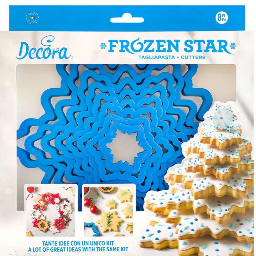 Decora Ausstecher Stapelbaum - Frozen Star 8teilig