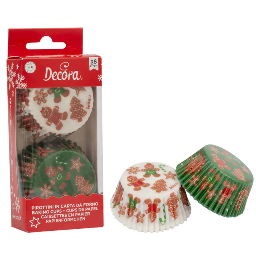 Decora Cupcake Papierbackförmchen Gingerbread 36 Stück