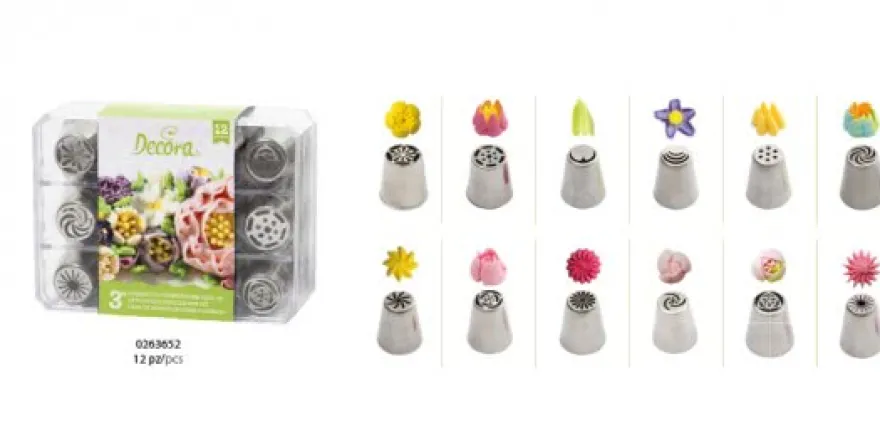 Decora 3D Blumentüllenset 12 Stück No.3