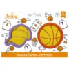 Decora Kunststoff Ausstecher Baskettball 2tlg