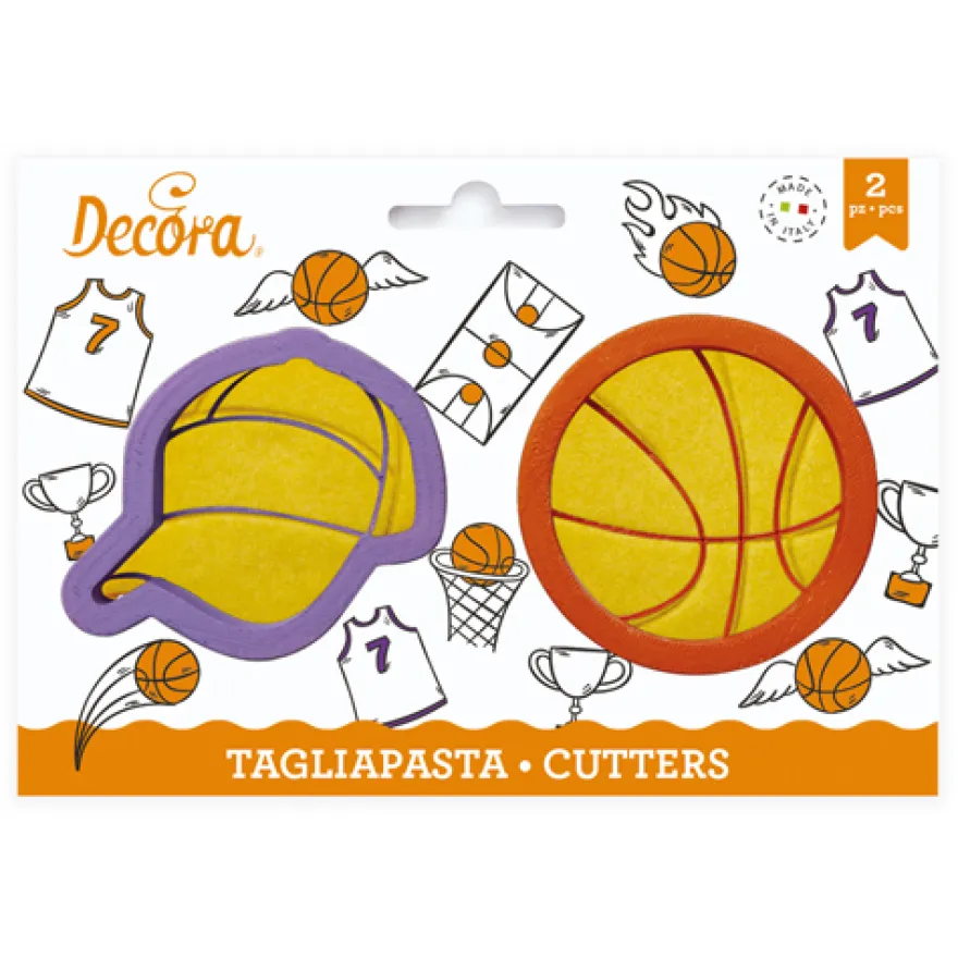 Decora Kunststoff Ausstecher Baskettball 2tlg