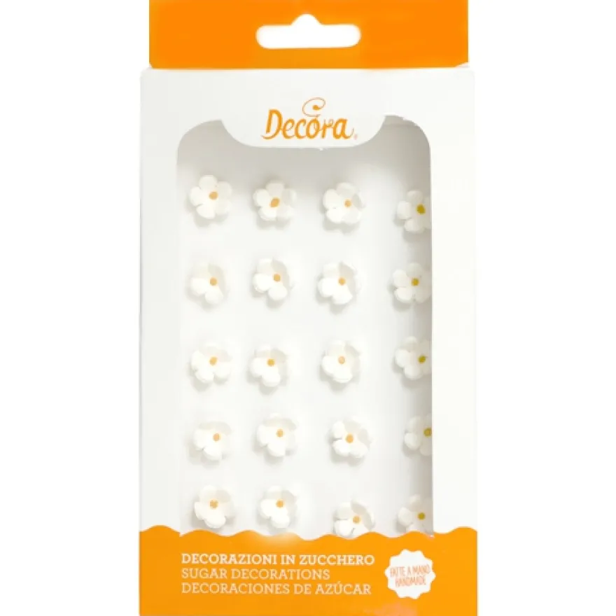 Decora Zuckerdeko - Blümchen weiß 30Stück