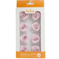 Decora Zuckerrosen 8 Stück 3cm - Rosa