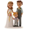 Dekorative Tortenfigur - Familie mit kleinem Jungen