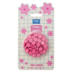 3D Sprinkle Charms Blumen von PME - Rosa 25g