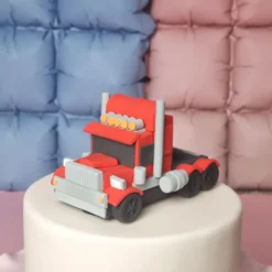 Figur aus Fondant - Roter LKW Sattelzug