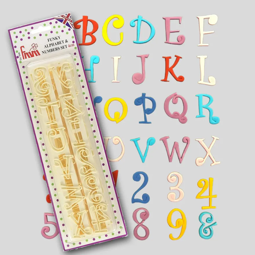 FMM Ausstecher Alphabet & Number - Funky