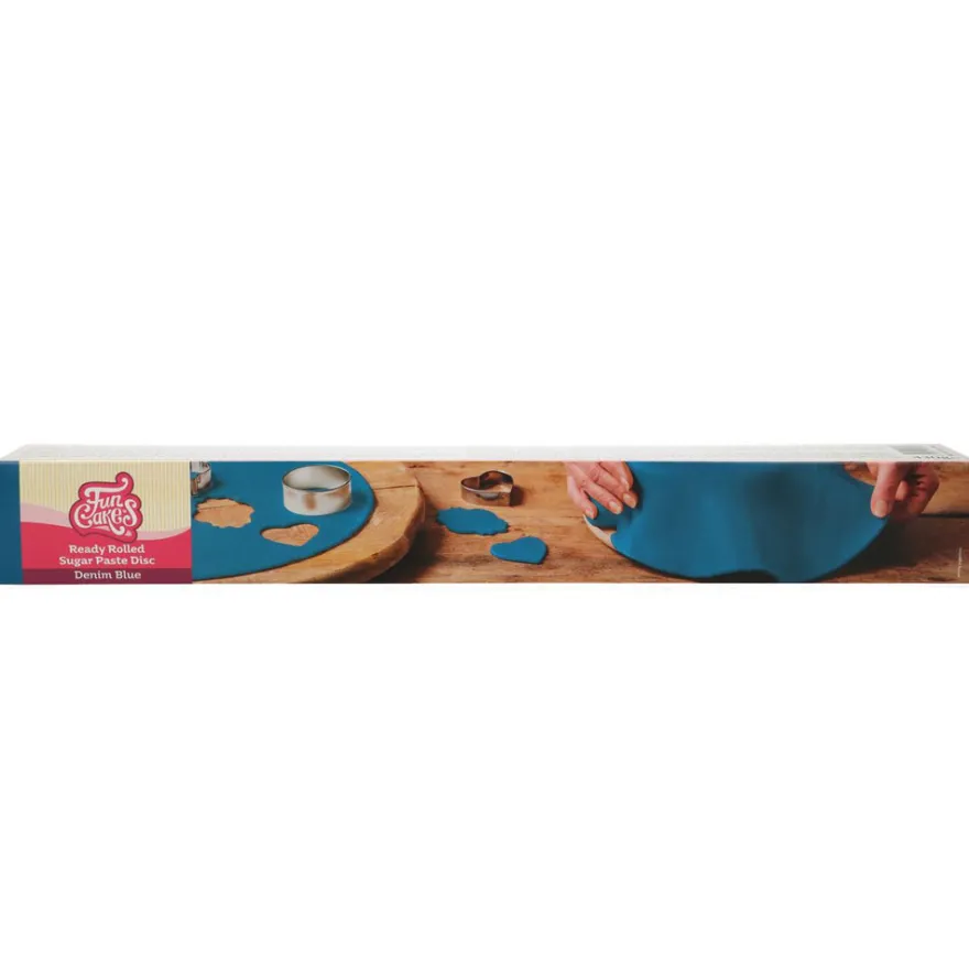 Funcakes ausgerollte Fondantdecke - Blue Denim 36cm