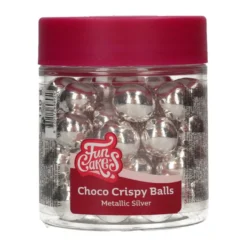 FunCakes Choco Crispy Balls – Metallic Silber 130g