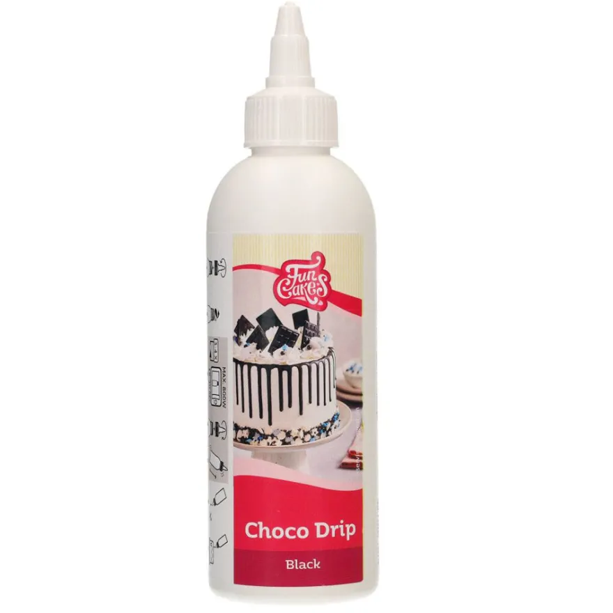 Funcakes Choco Drip - Schwarz 180g