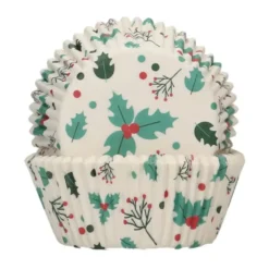 FunCakes Cupcake-Backförmchen Holly Leaf 48 Stück