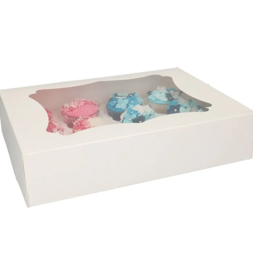 Funcakes Cupcake-Schachtel 12er Weiß - 3 Stück