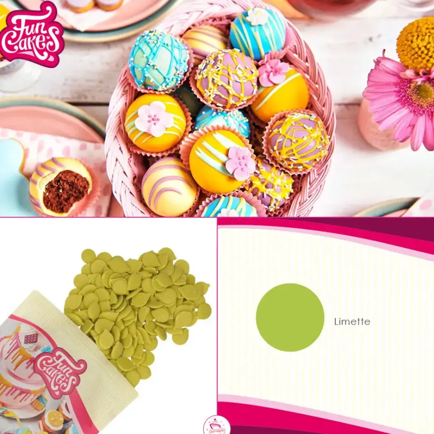 Funcakes Deko Melts - Limettengrün 250g