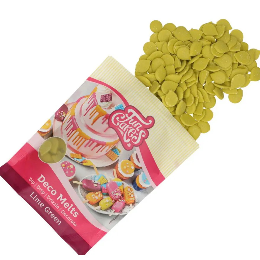 Funcakes Deko Melts - Limettengrün 250g