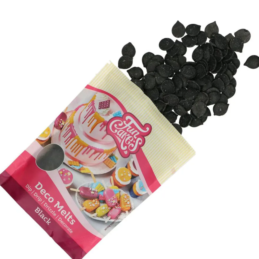 Funcakes Deko Melts - schwarz 250g