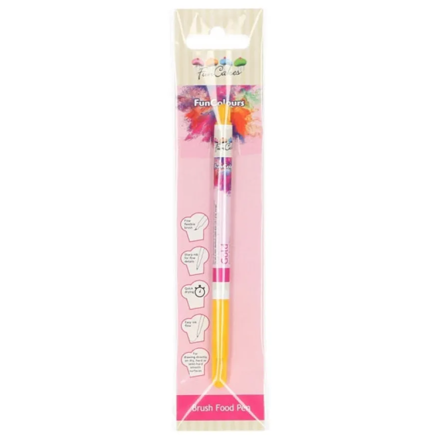 FunCakes Edible FunColours Brush Food Pen - Gold