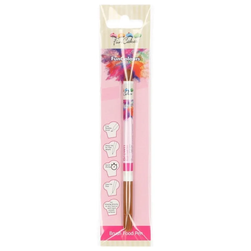 FunCakes Edible FunColours Brush Food Pen - Brown