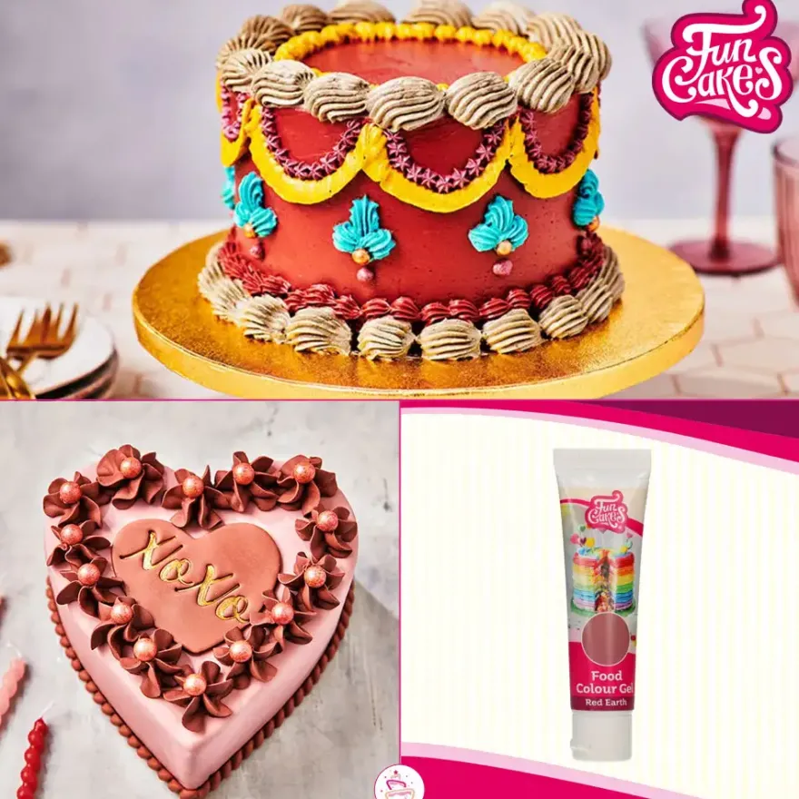 FunCakes Edible FunColours Gel - Red Earth