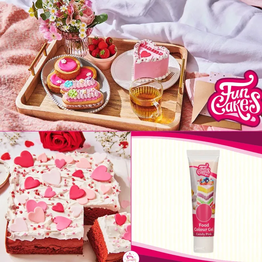 FunCakes Edible FunColours Gel - Candy Pink 30g