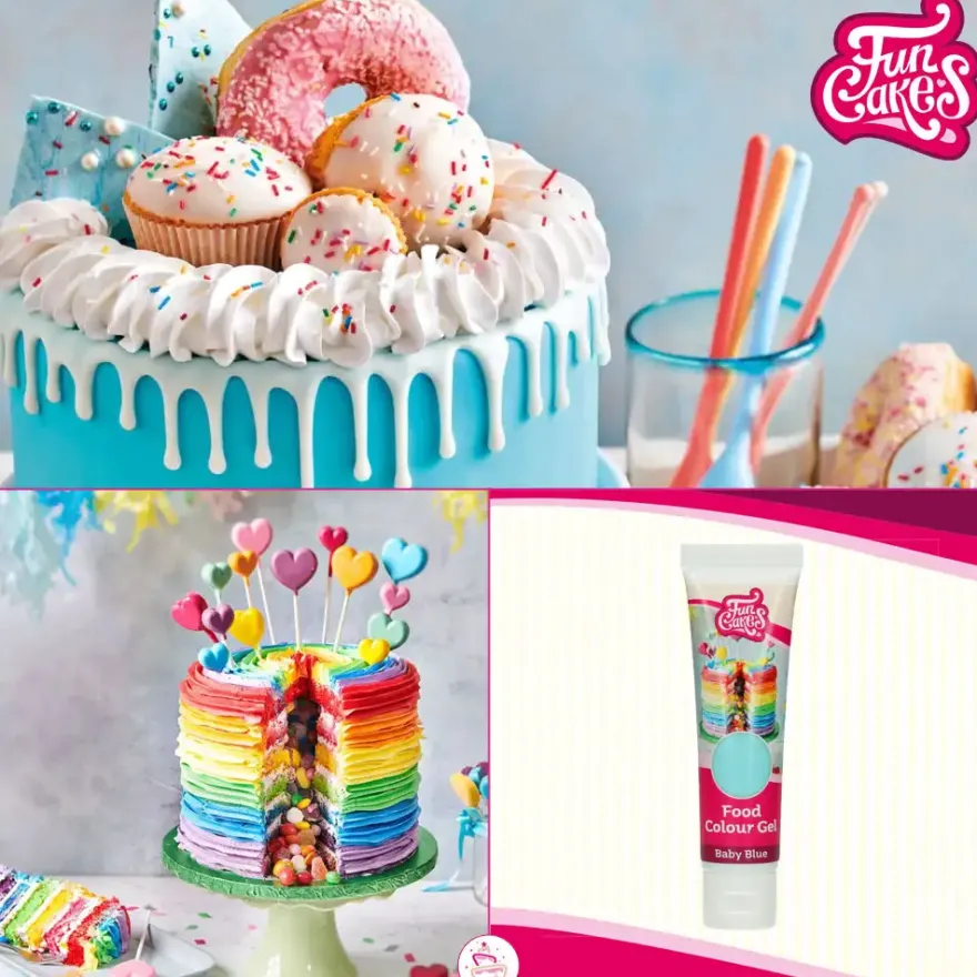 FunCakes Edible FunColours Gel - Baby Blue