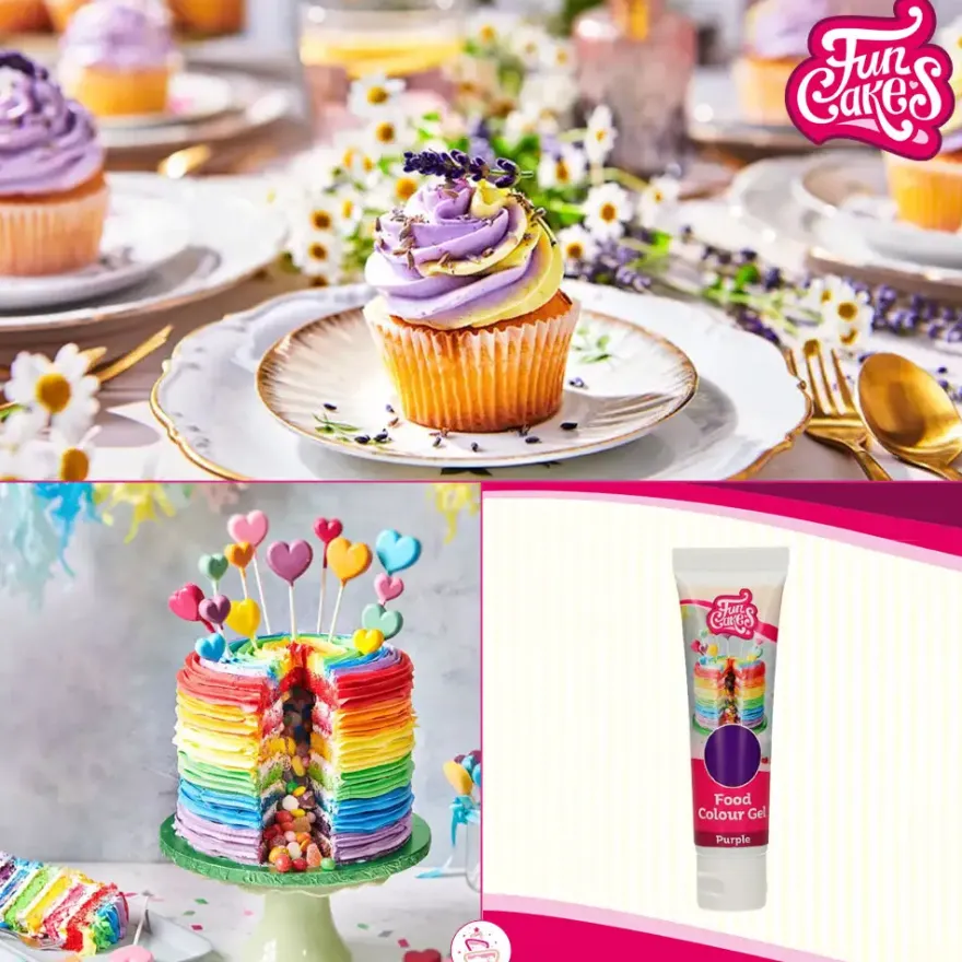 FunCakes Edible FunColours Gel - Purple