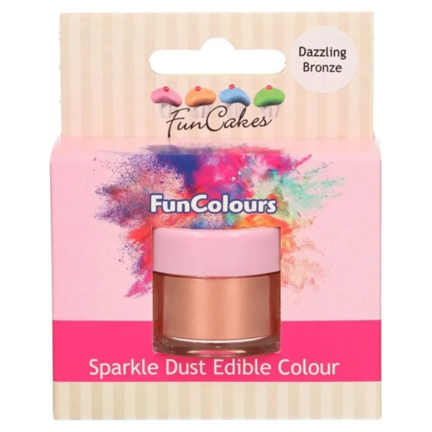 Funcakes Edible Sparkle Dust - Dazzling Bronze